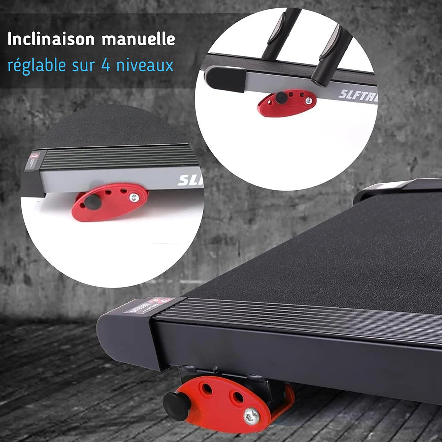 Serenelife Tapis de Course, Tapis de Marche/Sport Pliable Inclinable, Écran LCD, 12 Programmes Prédéfinis ou Ajustables, Walking Pad pour la Maison et Le Bureau- Connectivité Bluetooth, 120W