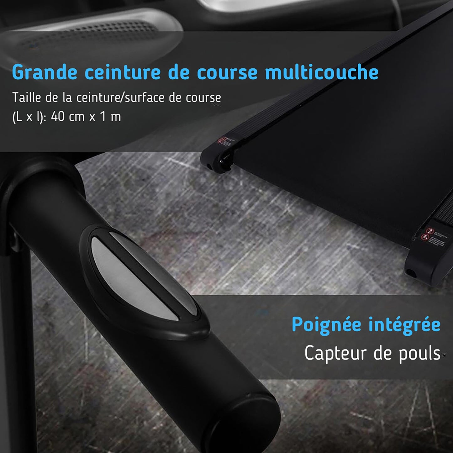 Serenelife Tapis de Course, Tapis de Marche/Sport Pliable Inclinable, Écran LCD, 12 Programmes Prédéfinis ou Ajustables, Walking Pad pour la Maison et Le Bureau- Connectivité Bluetooth, 120W
