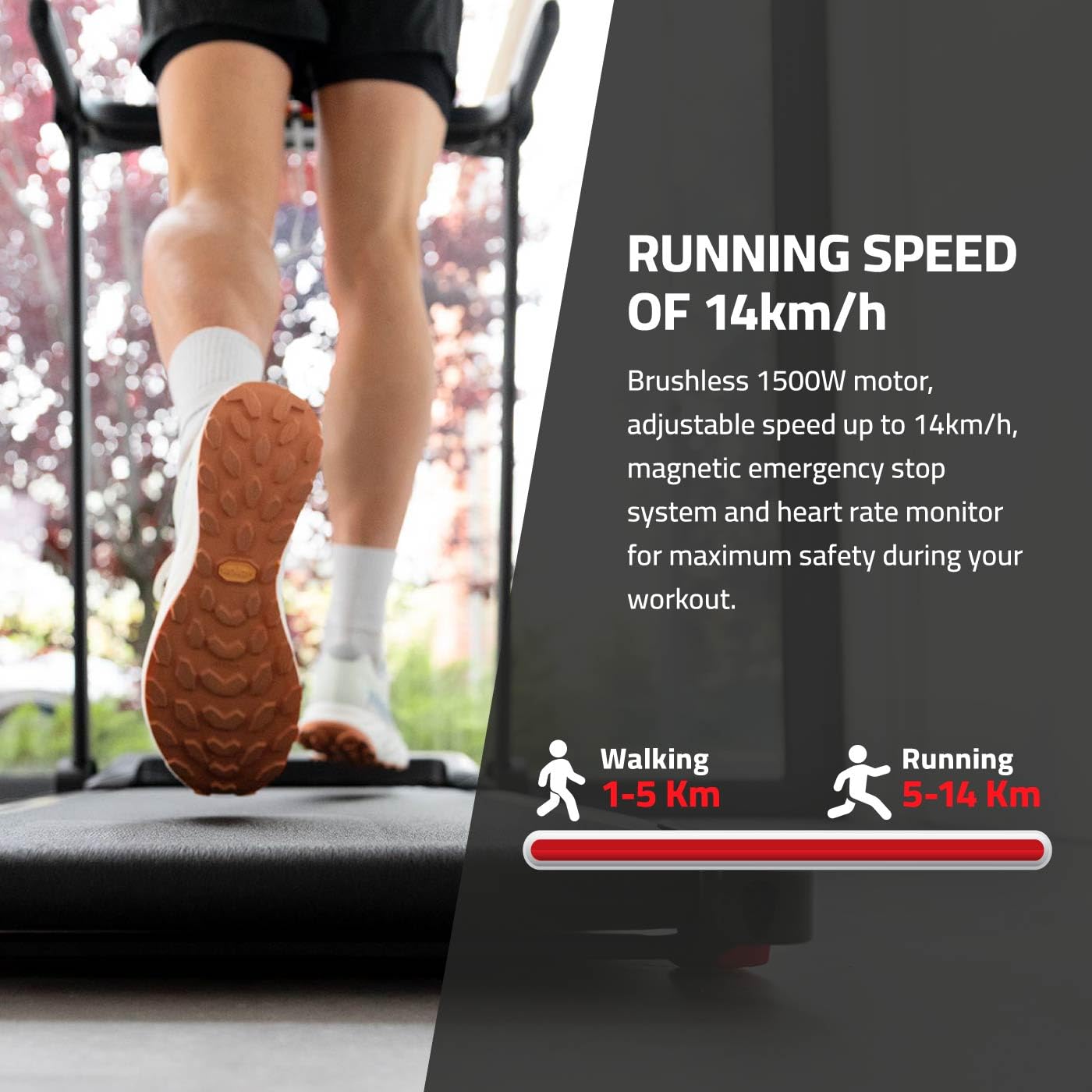 FITFIU Tapis de Course Pliable, 2 Inclinaisons, écran LCD, Connectivité App (Zwift)