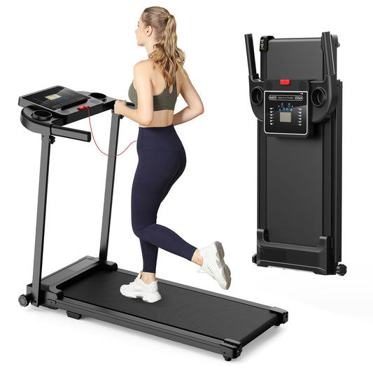 Tapis de Course Pliable 10km/h, Moteur Silencieux, Inclinable, Compact Maison/Bureau